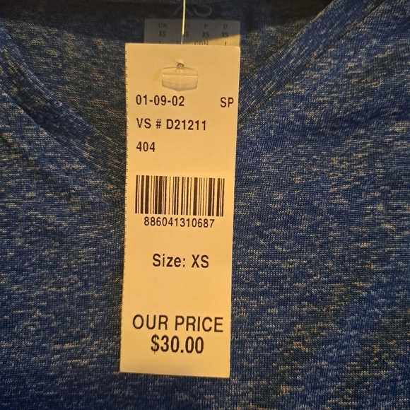 Adidas women's size XS Climalite long sleeved blue shirt, new - Picture 3 of 5